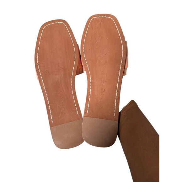 Sam Edelman Women's Peach Slip On Flat Sandals Square Toe Buckle Inez Slide 8.5 - Picture 5 of 7